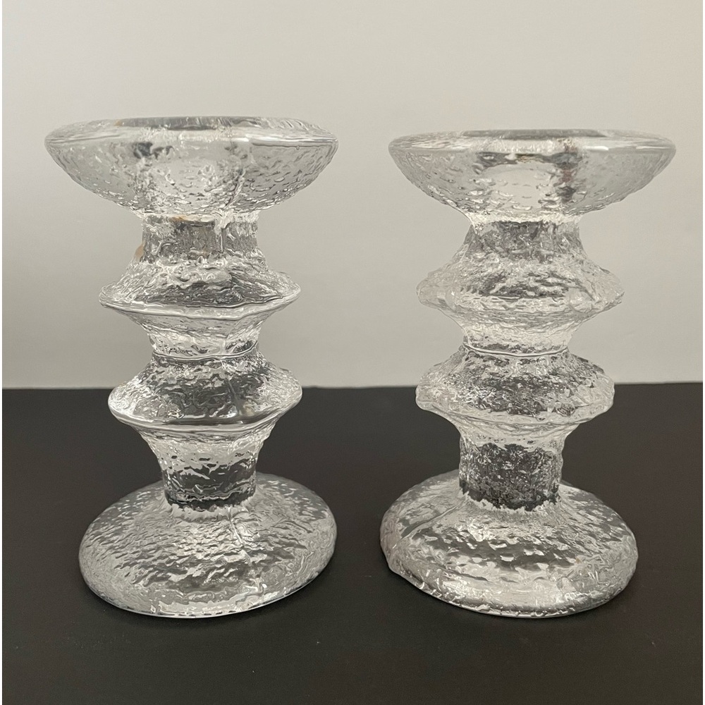 Vtg Ittala Timo Sarpaneva FESTIVO Scandinavian Candle Holders